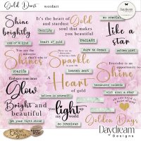Gold Dust WordArt by Daydream Designs
