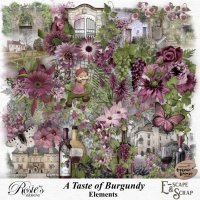 A Taste Of Burgundy Elements by Rosie's Designs