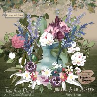 Digital Silk Screen - Floral Shop by Julie Mead