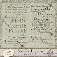Shadow Dreams Word Art Add On by The Busy Elf