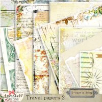 Travel Papers 2 by AneczkaW