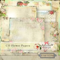 CU Flower Papers by AneczkaW