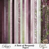A Taste Of Burgundy Papers by Rosie's Designs