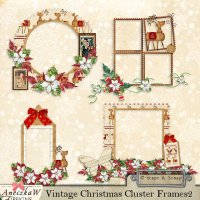 Vintage Christmas - cluster frames 2 by AneczkaW