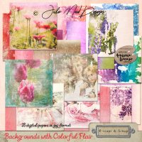 Colorful Flair Backgrounds by Julie Mead