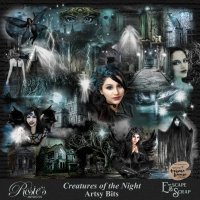 Creatures Of The Night Artsy Bits by Rosie's Designs