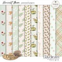 Harvest Moon Patterned Papers by Daydream Designs