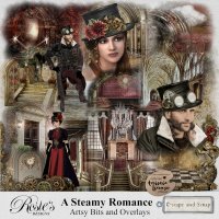 A Steamy Romance Artistic Bits and Overlays by Rosie's Designs