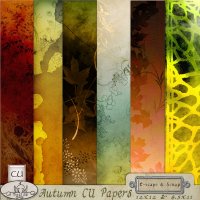 Autumn Papers CU two sizes by The Busy Elf