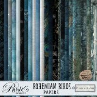 Bohemian Birds Papers by Rosie's Designs