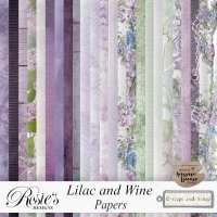 Lilac and Wine Papers by Rosie's Designs