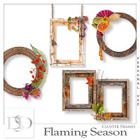 Flaming Season Cluster Frames by DsDesign