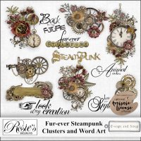 Fur Ever Steampunk Clusters by Rosie's Designs