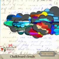 Chalkboard Clouds by AneczkaW