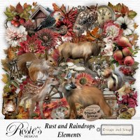Rust and Raindrops Elements by Rosie's Designs