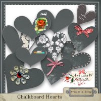 Chalkboard Hearts by AneczkaW