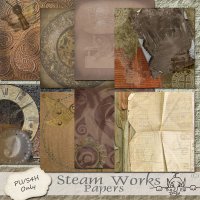 Steam Works Paper Pack by The Busy Elf