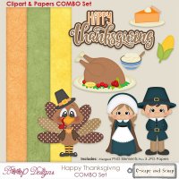 Happy Thanksgiving Clipart COMBO