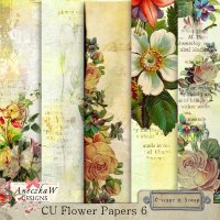CU Flower Papers 6 by AneczkaW