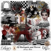Of Harlequin and Pierrot Artsy Bits by Rosie's Designs