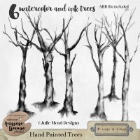 Hand Painted Trees by Julie Mead