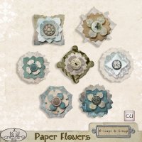 Paper Flowers CU by The Busy Elf