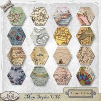 Map Styles And Papers CU by The Busy Elf