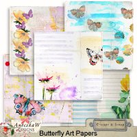 Butterfly Art Papers by AneczkaW