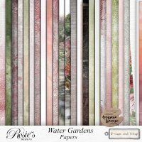 Water Gardens Papers by Rosie's Designs