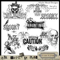 All Hope is NOT Lost Word Art ABR Brush Set 1 by Julie Mead