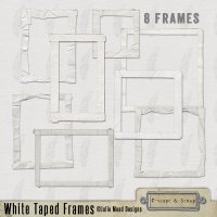 White Taped Frames by Julie Mead