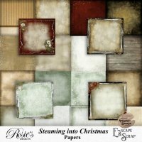 Steaming Into Christmas Papers by Rosie's Designs