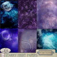 Starry Nights CU Papers by The Busy Elf