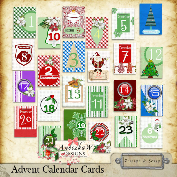 Advent Calendar Cards by AneczkaW - Click Image to Close