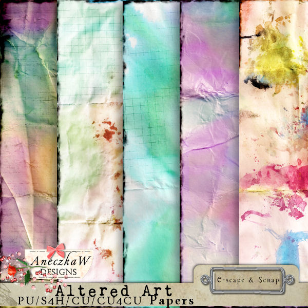 Altered Art- CU Papers by AneczkaW - Click Image to Close
