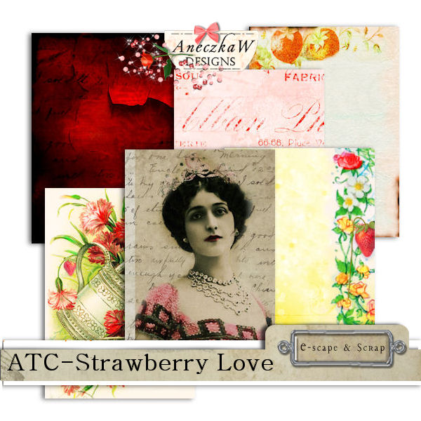 ATC-Strawberry Love by AneczkaW - Click Image to Close