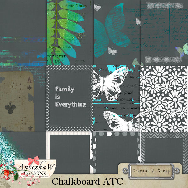 Chalkboard ATC by AneczkaW - Click Image to Close