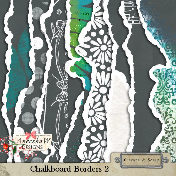 Chalkboard Borders 2 by AneczkaW - Click Image to Close