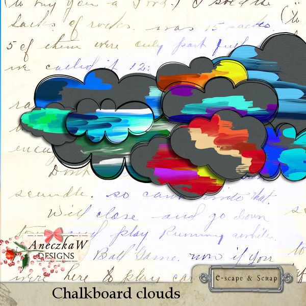 Chalkboard Clouds by AneczkaW - Click Image to Close