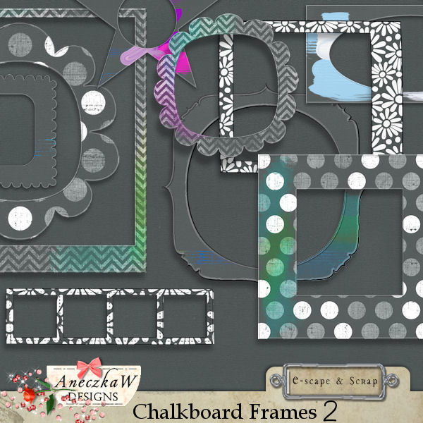 Chalkboard Frames 2 by AneczkaW - Click Image to Close