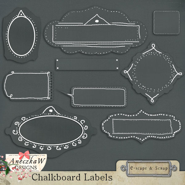 Chalkboard Labels by AneczkaW - Click Image to Close