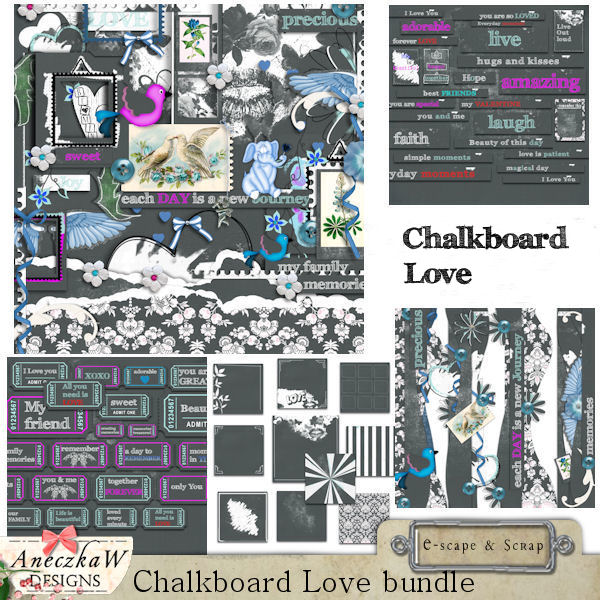 Chalkboard Love Bundle by AneczkaW - Click Image to Close