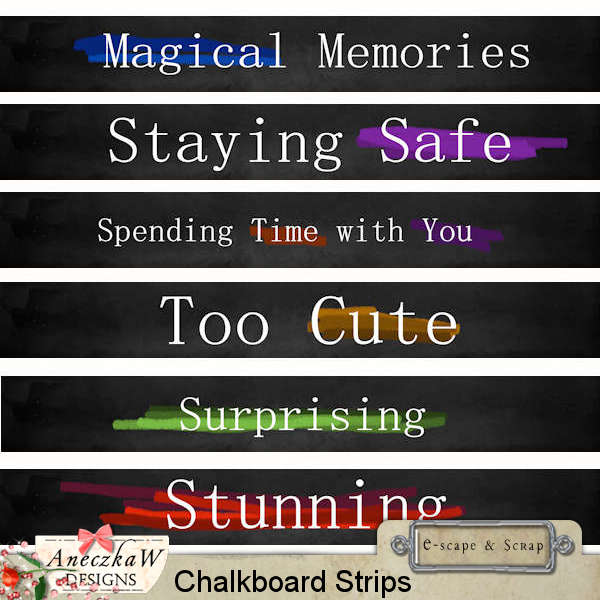 Chalkboard Strips by AneczkaW - Click Image to Close