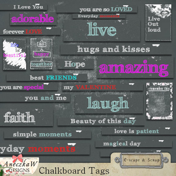 Chalkboard Tags by AneczkaW - Click Image to Close