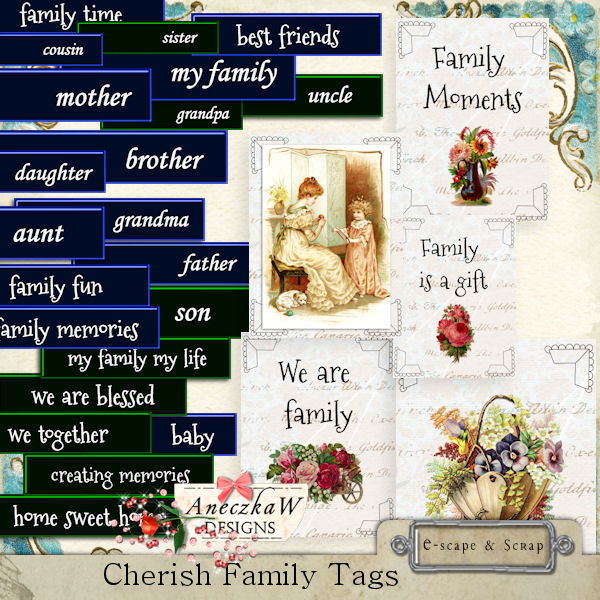 Cherish Family Tags by AneczkaW - Click Image to Close