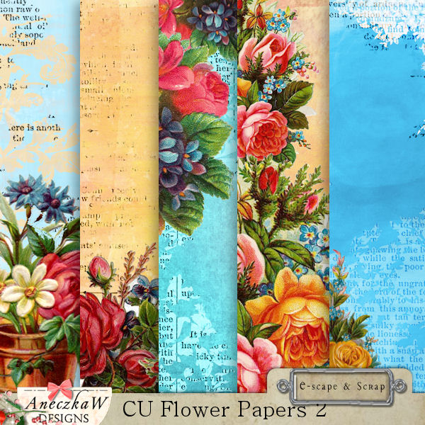 CU Flower Papers 2 by AneczkaW - Click Image to Close