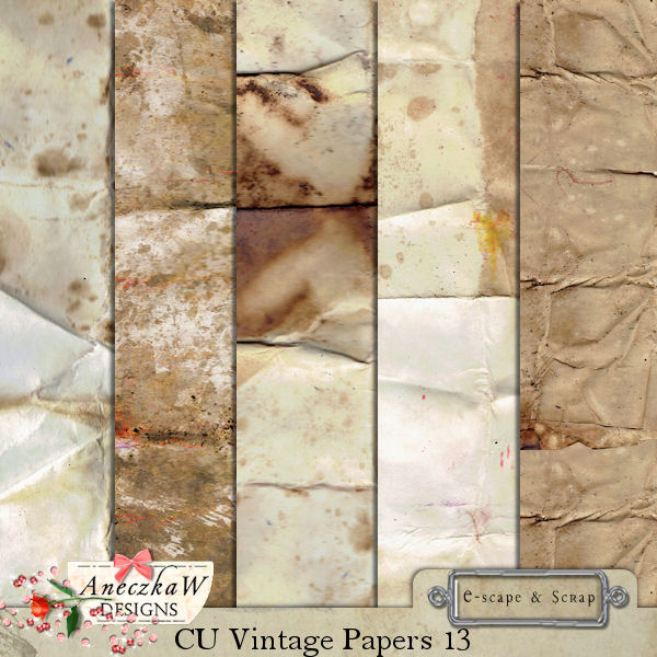CU Vintage Papers 13 by AneczkaW - Click Image to Close