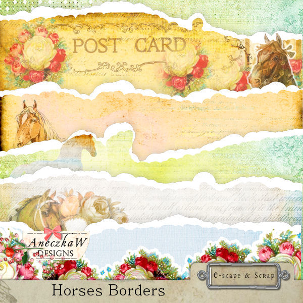 Horses Borders by AneczkaW - Click Image to Close