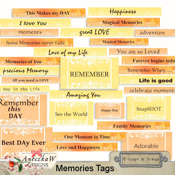 Memories Tags by AneczkaW - Click Image to Close
