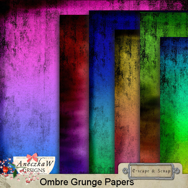 Ombre Grunge Papers by AneczkaW - Click Image to Close